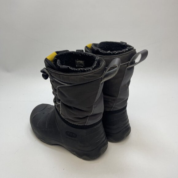 Keen Waterproof Boots Youth 1 Lumi Round Toe Logo Warm Winter -40 Walking Hike - Picture 3 of 13
